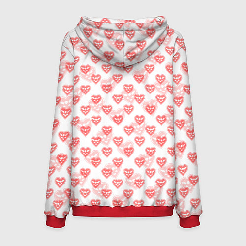 Мужская толстовка DELTARUNE PATTERN LOGO / 3D-Красный – фото 2