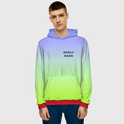 Толстовка-худи мужская Чего надо?02, цвет: 3D-красный — фото 2