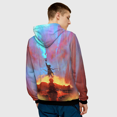 Мужская толстовка JINX ARCANE LOL LEAGUE OF LEGENDS / 3D-Черный – фото 4