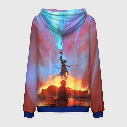 Мужская толстовка JINX ARCANE LOL LEAGUE OF LEGENDS / 3D-Синий – фото 2