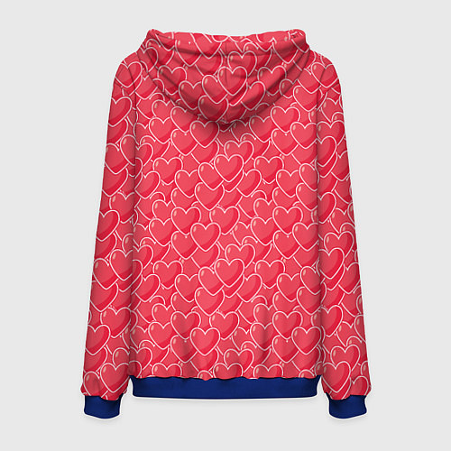 Мужская толстовка Моя Любовь сердечки / 3D-Синий – фото 2
