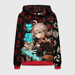 Толстовка-худи мужская КАДЗУХА ГЕРОЙ ГЕНШИН ИМПАКТ GENSHIN IMPACT, цвет: 3D-красный
