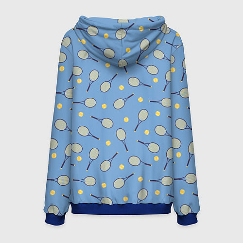 Мужская толстовка Большой теннис паттерн / 3D-Синий – фото 2