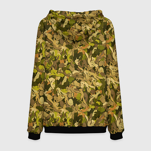 Мужская толстовка Белки в дубовом лесу / 3D-Черный – фото 2