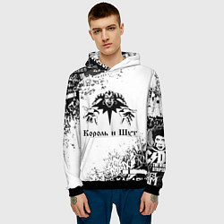 Толстовка-худи мужская КОРОЛЬ И ШУТ ЧЁРНО БЕЛЫЙ, цвет: 3D-черный — фото 2
