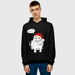 Толстовка-худи мужская КОТ БЕНДЕР ГДЕ ПОДАРКИ, цвет: 3D-черный — фото 2