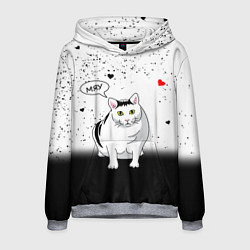 Толстовка-худи мужская CAT LOVE, цвет: 3D-меланж