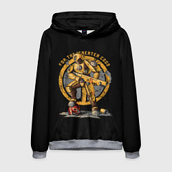 Толстовка-худи мужская Боевой робот Империума, цвет: 3D-меланж