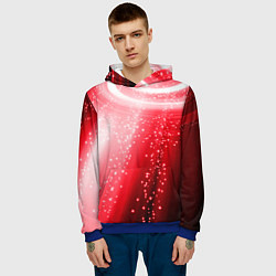Толстовка-худи мужская Красная космическая спираль, цвет: 3D-синий — фото 2