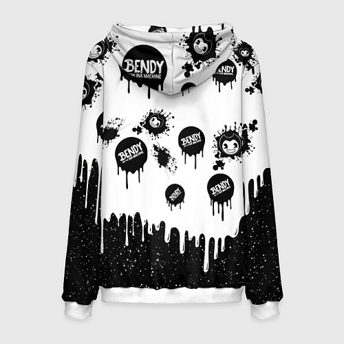 Мужская толстовка Бенди длинная рука Bendy / 3D-Белый – фото 2