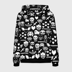 Мужская толстовка UNDERTALE PATTERN БЕЛЫЙ