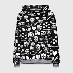 Мужская толстовка UNDERTALE PATTERN БЕЛЫЙ