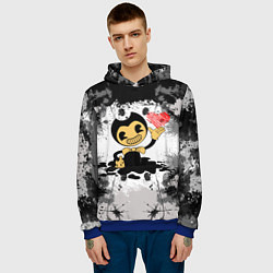 Толстовка-худи мужская BENDY LOVE БЕНДИ С СЕРДЦЕМ, цвет: 3D-синий — фото 2