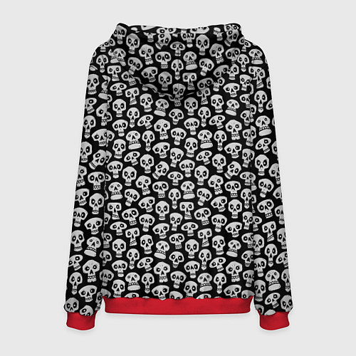Мужская толстовка Funny skulls / 3D-Красный – фото 2