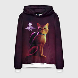 Толстовка-худи мужская Stray: Wandering Cat, цвет: 3D-белый