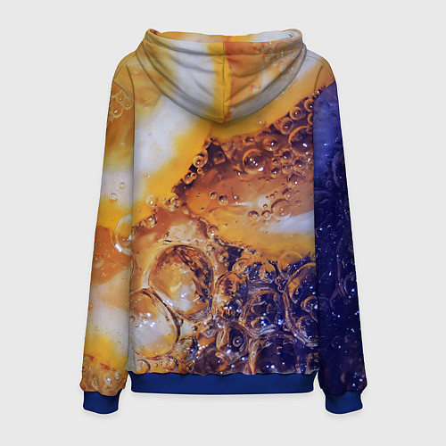 Мужская толстовка Макро-Апельсинка / 3D-Синий – фото 2