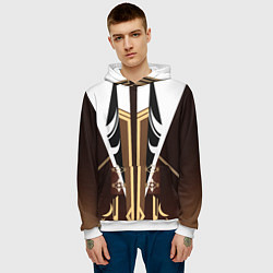 Толстовка-худи мужская КОСТЮМ ГЕО АРХОНТА ДЖУН ЛИ, цвет: 3D-белый — фото 2
