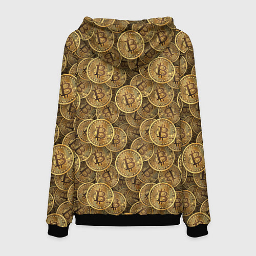 Мужская толстовка Bitcoins / 3D-Черный – фото 2