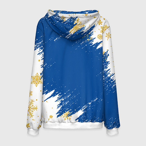 Мужская толстовка НОВОГОДНИЙ ЧЕЛСИ, CHELSEA НОВЫЙ ГОД / 3D-Белый – фото 2