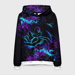 Толстовка-худи мужская SONIC NEON СОНИК НЕОН, цвет: 3D-белый