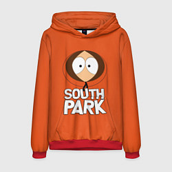 Толстовка-худи мужская Южный парк Кенни South Park, цвет: 3D-красный