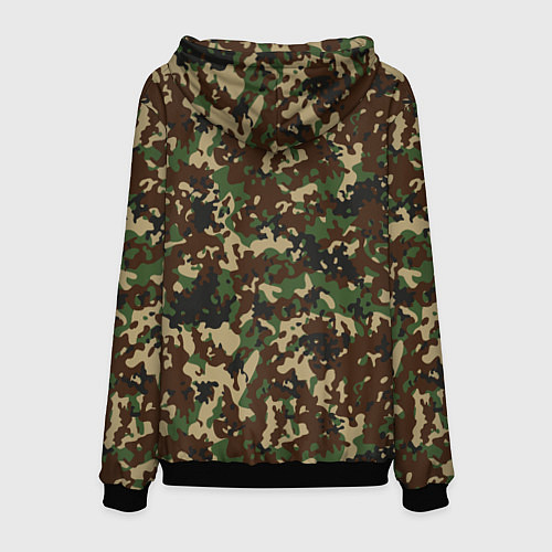 Мужская толстовка Камуфляж Излом / 3D-Черный – фото 2
