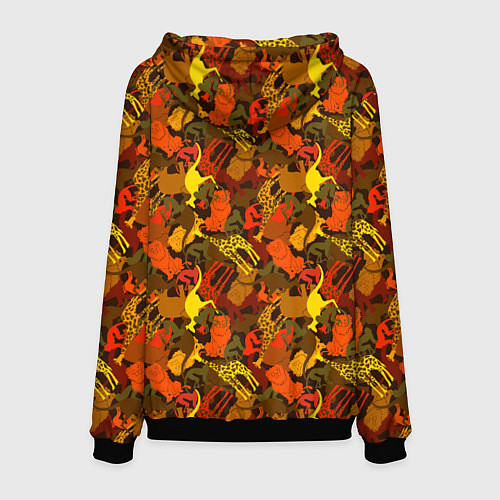 Мужская толстовка Зверинец животные / 3D-Черный – фото 2