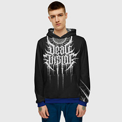 Толстовка-худи мужская DEAD INSIDE, Сороконожка, цвет: 3D-синий — фото 2