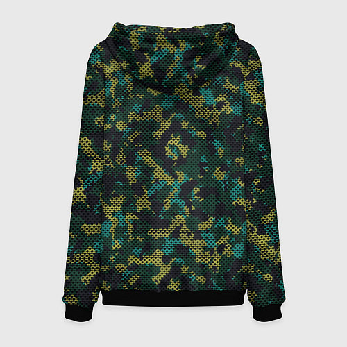 Мужская толстовка Модный камуфляж с холстовой сеткой / 3D-Черный – фото 2