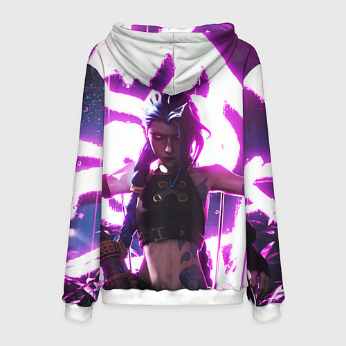 Мужская толстовка Arcane League Of Legends JINX NEON / 3D-Белый – фото 2