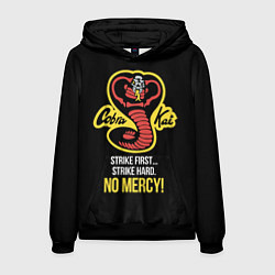 Толстовка-худи мужская Cobra Kai - No mercy!, цвет: 3D-черный