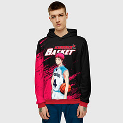 Толстовка-худи мужская Kuroko no Basuke, Akashi Seijuro Сейджуро Акаши, цвет: 3D-красный — фото 2