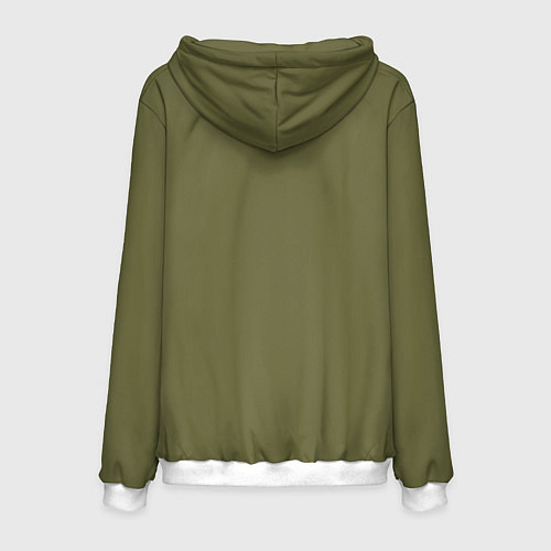 Мужская толстовка Танкота оливковый / 3D-Белый – фото 2