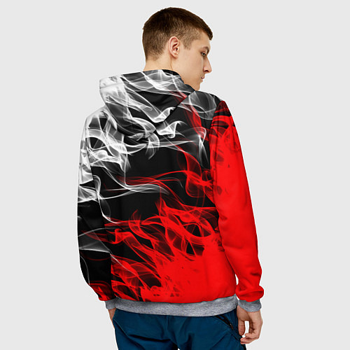 Мужская толстовка Umbrella Corporation Fire / 3D-Меланж – фото 4