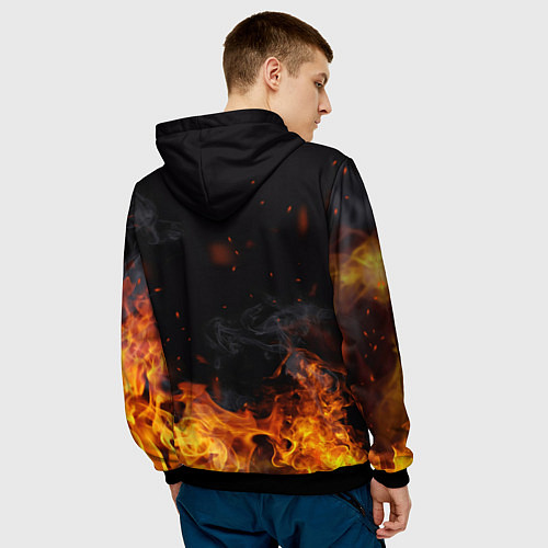 Мужская толстовка Umbrella Corporation Огонь / 3D-Черный – фото 4