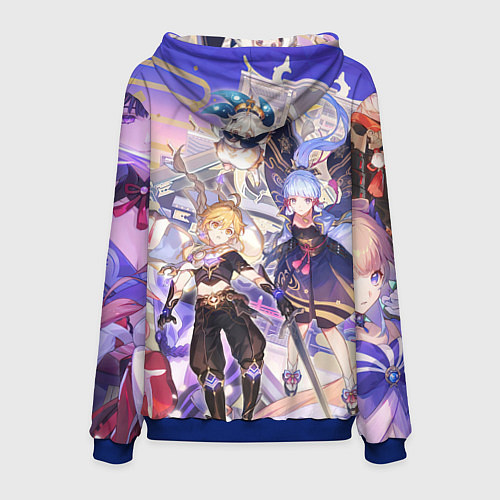 Мужская толстовка Genshin Impact - Арка Инадзумы / 3D-Синий – фото 2