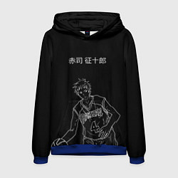 Толстовка-худи мужская АКАШИ СЕЙДЖУРО, цвет: 3D-синий