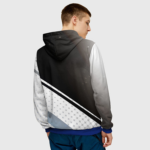 Мужская толстовка БМВ PERFORMANCE Абстракция / 3D-Синий – фото 4