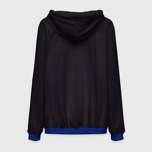 Мужская толстовка ПОПУГАЙ С жемчужной Сережкой / 3D-Синий – фото 2