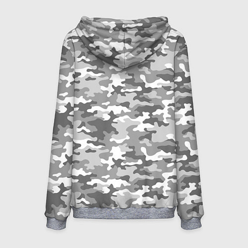 Мужская толстовка Серый Военный Камуфляж / 3D-Меланж – фото 2