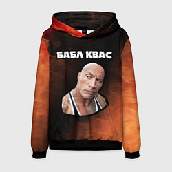 Толстовка-худи мужская BUBBLE KVASS - СКАЛА Пламя, цвет: 3D-черный