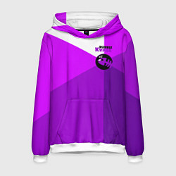 Толстовка-худи мужская Bubble Kvass fish emblem, цвет: 3D-белый