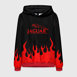 Толстовка-худи мужская Jaguar, Ягуар огонь, цвет: 3D-красный