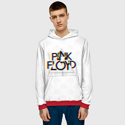 Толстовка-худи мужская PINK FLOYD LOGO ПИНК ФЛОЙД ГЛИТЧ, цвет: 3D-красный — фото 2