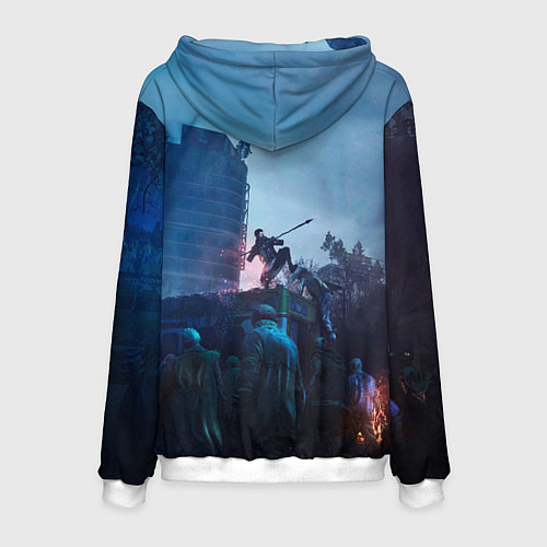 Мужская толстовка Dying Light: Stay Human / 3D-Белый – фото 2