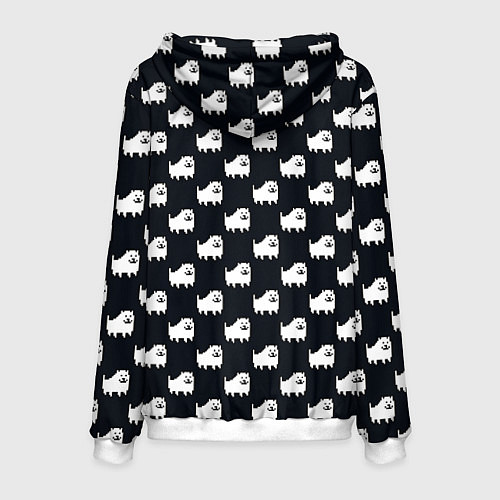 Мужская толстовка UNDERTALE DOG AND LOGO УНДЕРТАЛЕ / 3D-Белый – фото 2