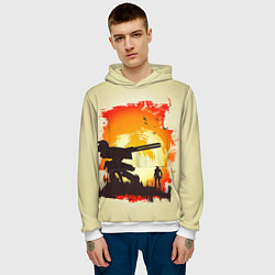 Толстовка-худи мужская Снейк и Метал Гир, цвет: 3D-белый — фото 2