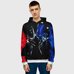 Толстовка-худи мужская Тансформеры Оптимус и Мегатрон 2022, цвет: 3D-белый — фото 2