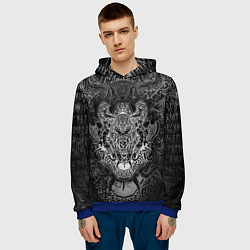 Толстовка-худи мужская ВАЛЬХАЛЛА - ОДИН, цвет: 3D-синий — фото 2