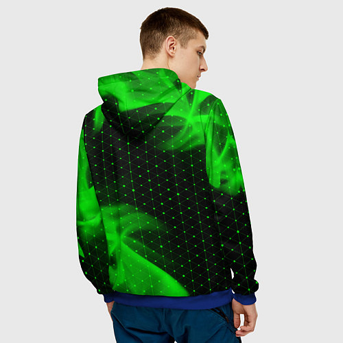 Мужская толстовка ОПЕЛЬ Огонь / 3D-Синий – фото 4